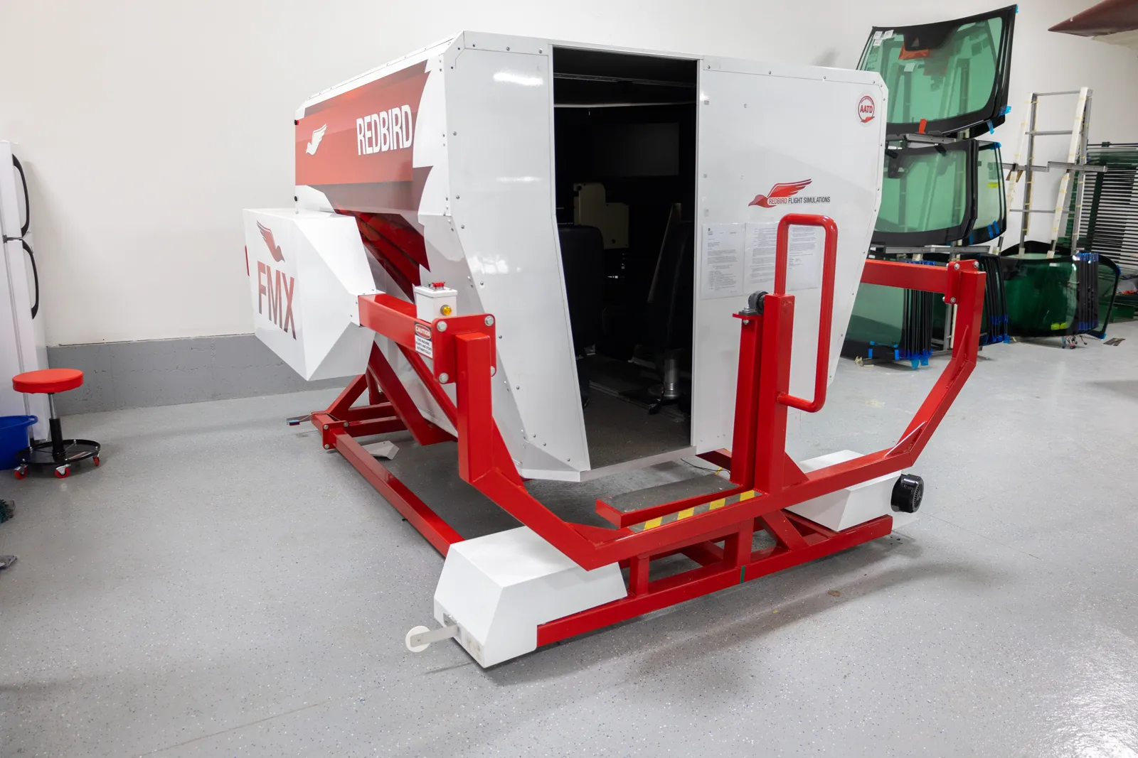 The Redbird FMX full-motion flight simulator