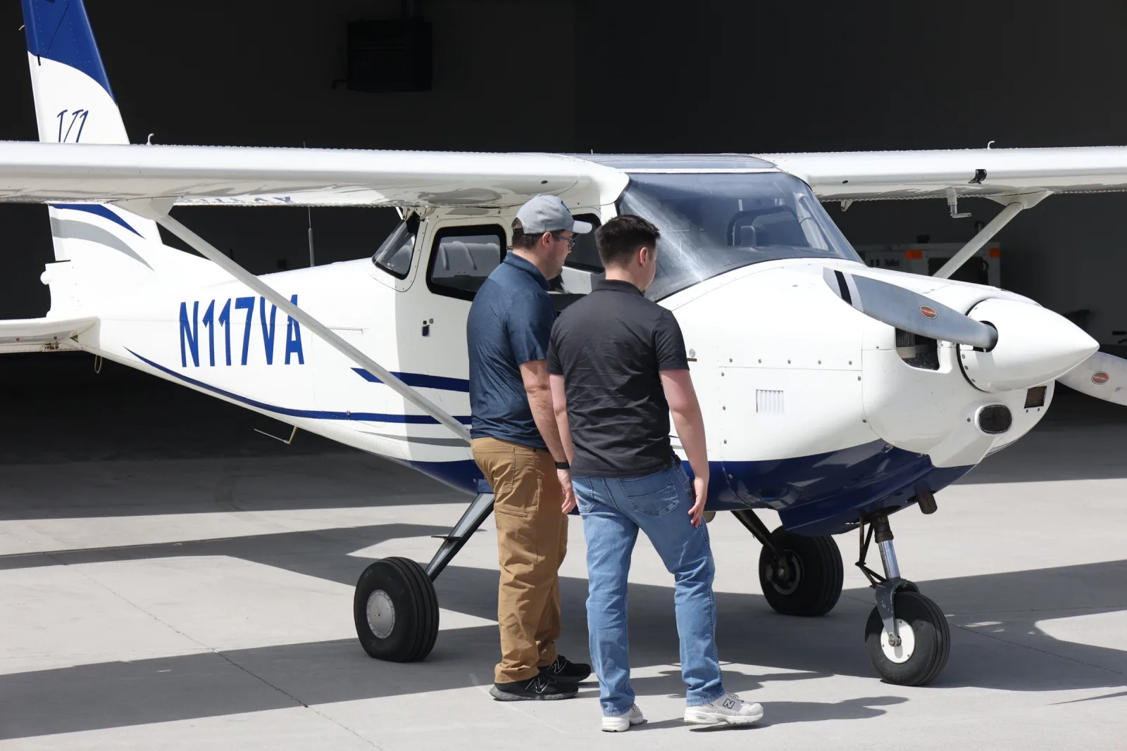Cessna 172 with a pilot