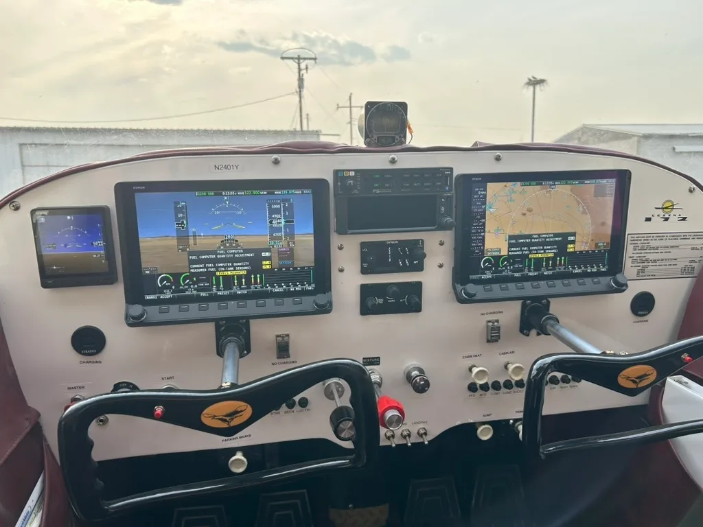 The all glass Dynon instrument panel in Bravo 6 Flight Academy Cessna 172 N2401Y